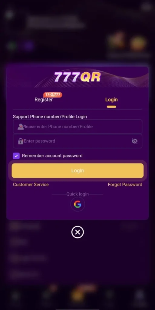 777QR Game